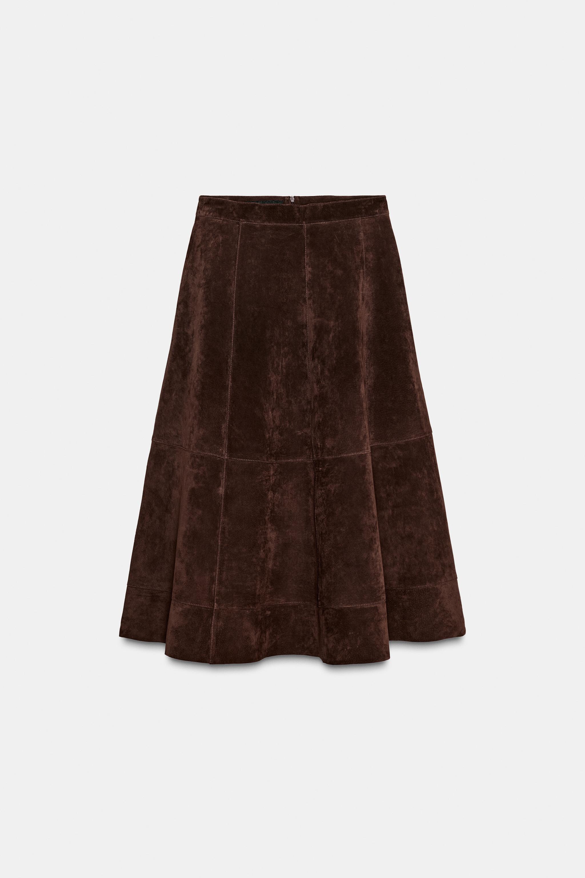 100% SUEDE CAPE SKIRT
